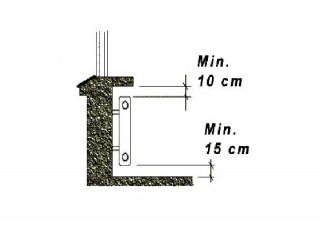Схема размеров монтажа радиатора